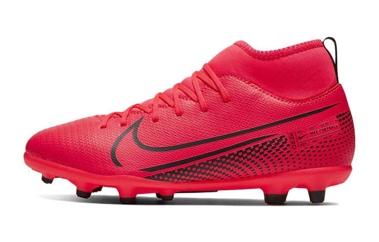 Nike Nike Mercurial Superfly 7 Slip Resistant Cushioning Abrasion Resistant Mid top Kids' Soccer Shoes Red Kids'