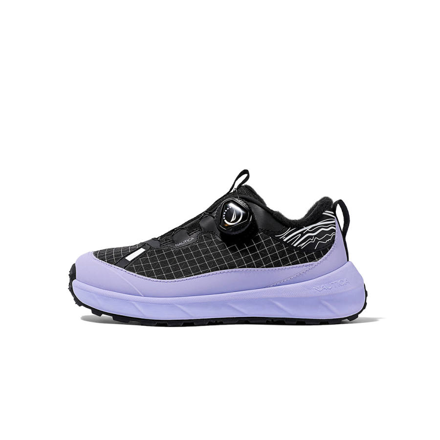 NAUTICA Fashion Fleece Lined Insulated Shoes Charcoal Gray Purple Kids'