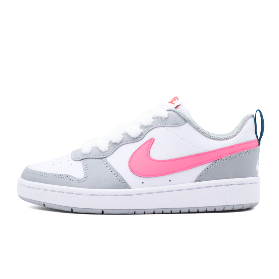 Nike Nike Court Borough Synthetic Leather Slip Resistant Abrasion Resistant Low top Kids' Skateboarding Shoes Rose Red