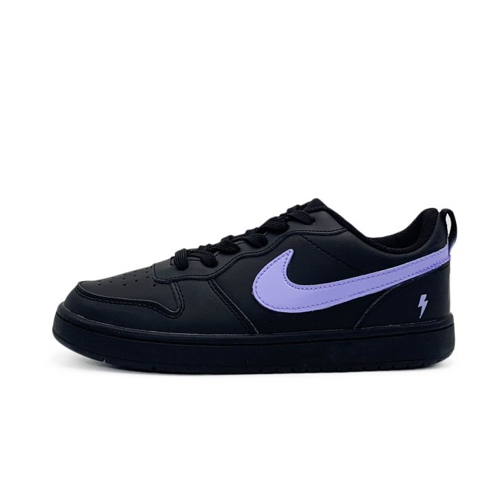 Nike Nike Court Borough Gothic Purple Lightning Leather Slip Resistant And Breathable Low top Kids' Skateboarding Shoes