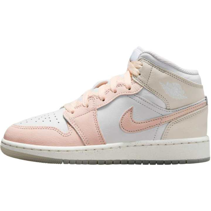 Jordan Jordan Air Jordan 1 Mid top Basketball Shoes Pink/White Unisex