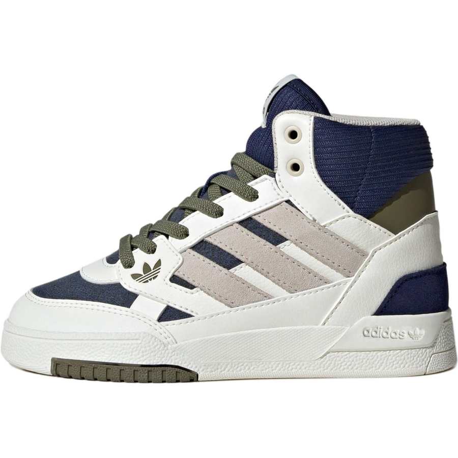 Adidas Originals DROP STEP SE Cushioning, Wear Resistant High top Kids' Skateboarding Shoes White Kids'