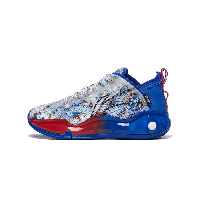 Li-Ning YOUNG Li Ning YOUNG Avant Garde Ling TEAM 3.5 Rebound Low top Children's Basketball Shoes White Blue Kids'
