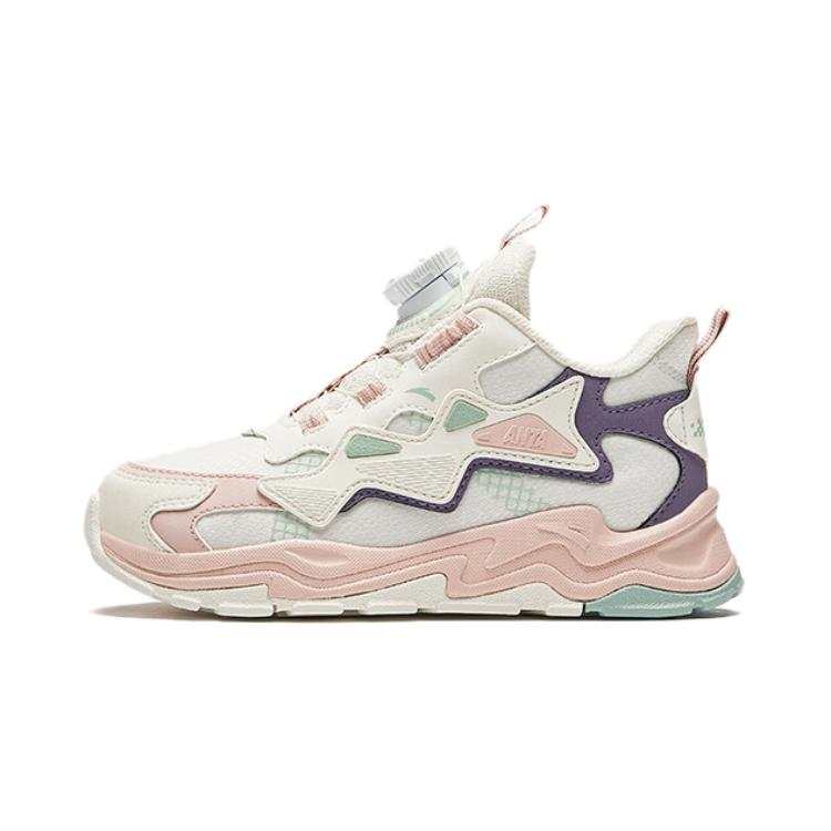 Antakids Slip Resistant Abrasion Resistant Low top Kids Lifestyle Shoes Pink White Children Aged 3 7 Years Old