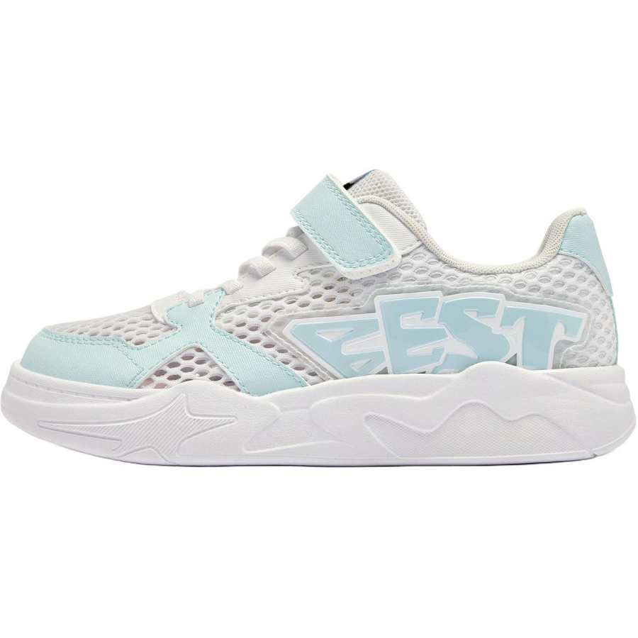 QIAODAN Low top Skateboard Shoes Jordan White/Clearwater Blue Teenagers