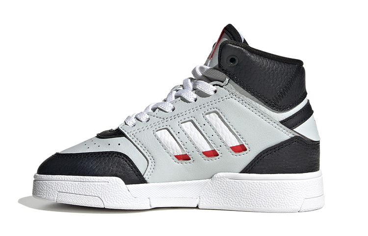Adidas Originals Drop Step EL J Mid top Kids' Skateboarding Shoes Black Gray Kids'