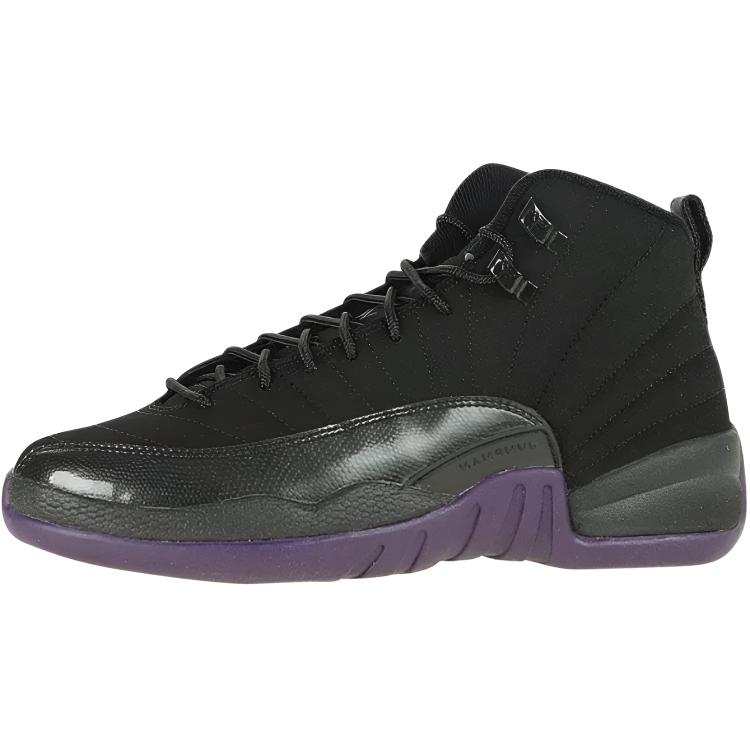 Jordan Jordan Air Jordan 12 High top Basketball Shoes Black/Deep Purple/Sea Sapphire Blue Unisex