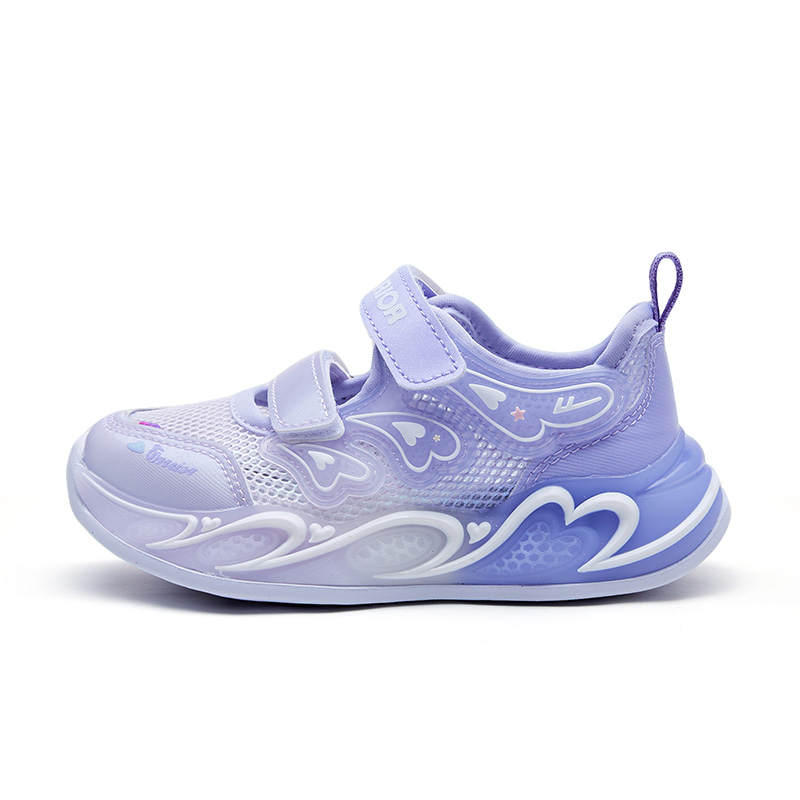 Warrior Synthetic Leather, Textile Slip Resistant, Abrasion Resistant, Breathable Low top Casual Shoes Purple Kids'