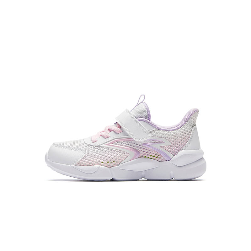 Antakids Lightweight Cushioning Breathable Low top Kids' Running Shoes White Pink Purple Children Aged 3 7 Years Old