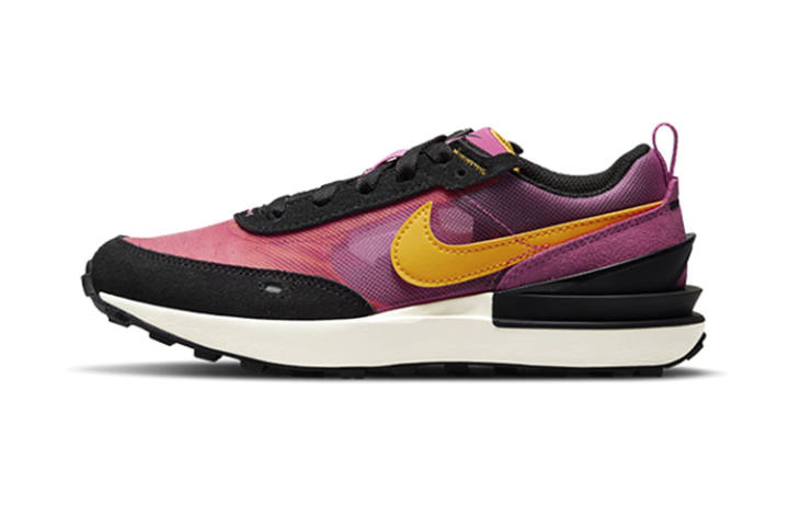 Nike Nike Waffle One 'Active Fuchsia' Cushioning Breathable Low top Casual Shoes Black Purple Gold Kids'