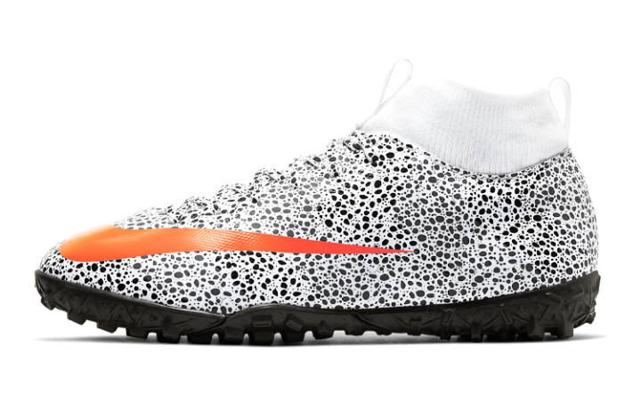 Nike Nike Jr. Mercurial Superfly 7 Academy CR7 Safari TF Turf 'Black White Orange'