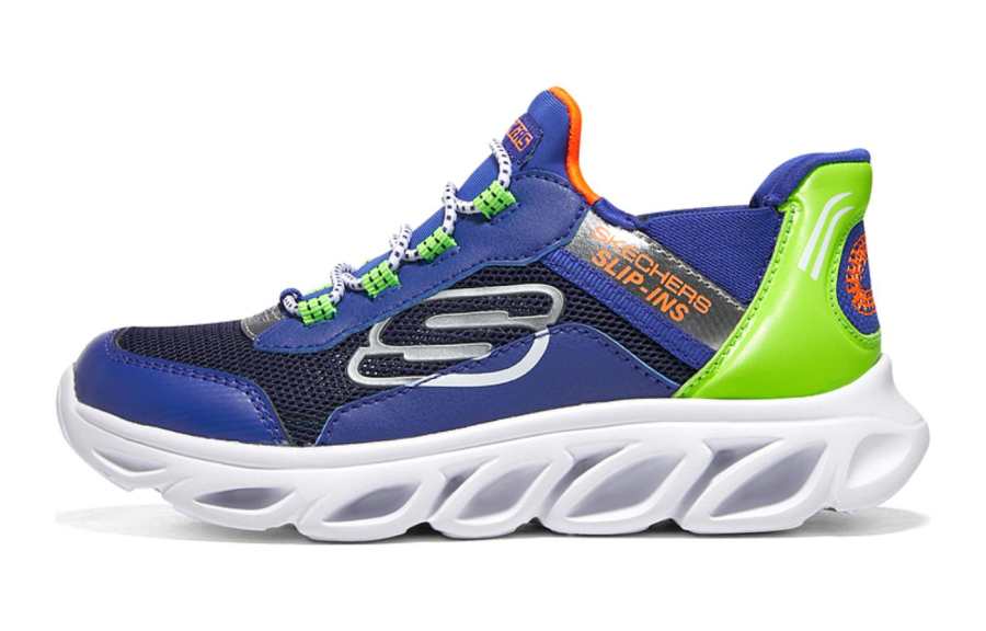 Skechers Hands Free Slip Ins Rs Cushioning, Wear Resistant Low top Kids Lifestyle Shoes Blue Teenagers