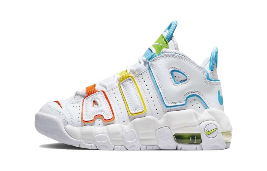 Nike Nike Air More Uptempo PS Mid top Children's Basketball Shoes White Children Aged 3 7 Years Old