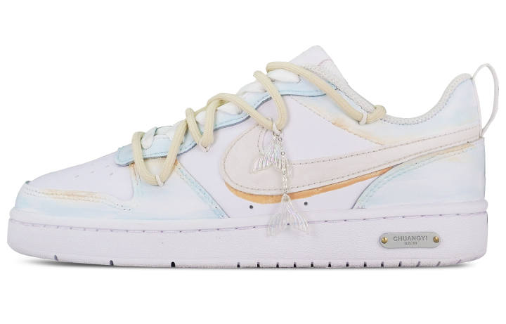 Nike Nike Court Borough 2 Synthetic Leather Abrasion Resistant Low top Skateboard Shoes