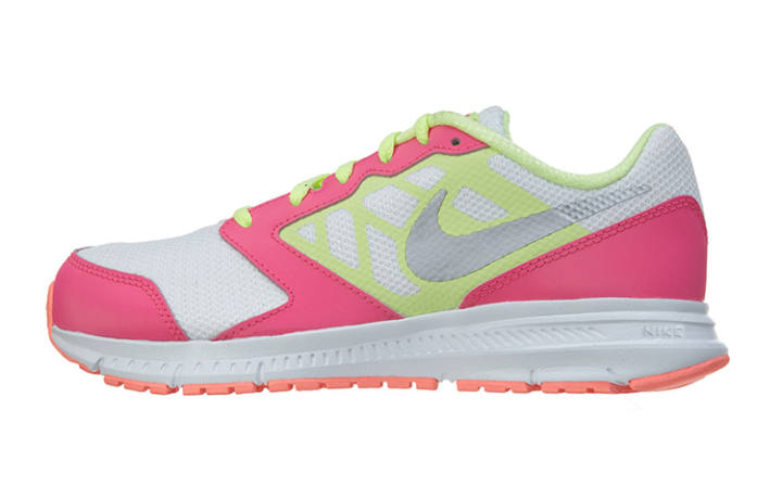 Nike Nike Downshifter 6 Cushioning Slip Resistant Abrasion Resistant Breathable Low top Running Shoes Pink White Yellow