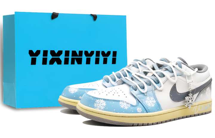 Jordan Jordan Air Jordan 1 First Snow Ice Crystal Slip Resistant Cushioning Abrasion Resistant