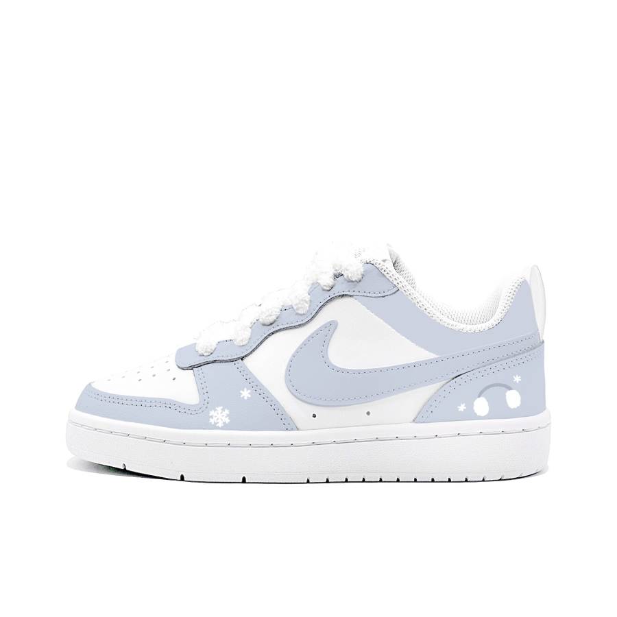 Nike Nike Court Borough Snow Fleece Whisper, Made By Gei Leather Low top Kids' Skateboarding Shoes Blue Unisex