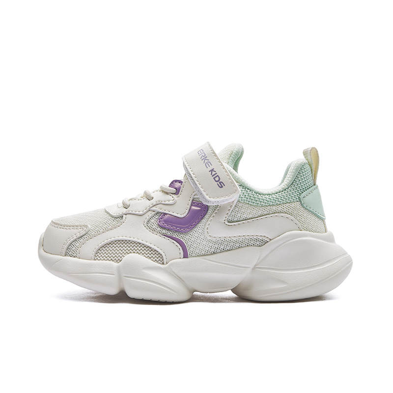 ERKE KIDS Mesh Low top Kids' Running Shoes White Purple Kids'