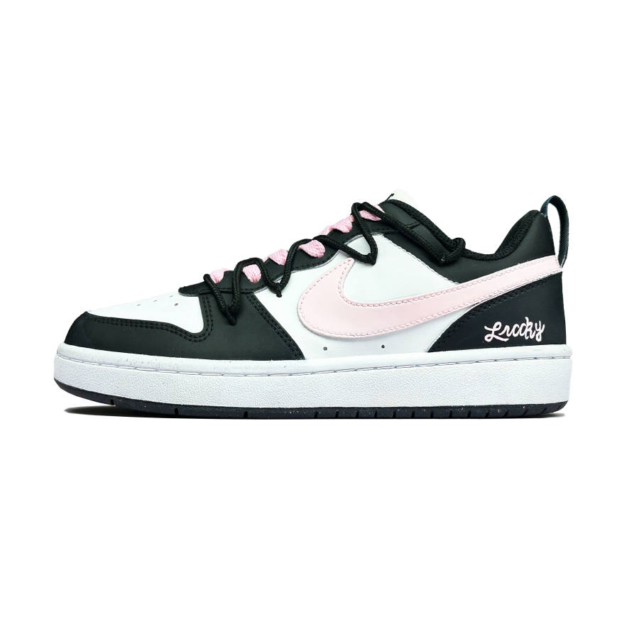 Nike Nike Court Borough Synthetic Leather Breathable And Quick Dry Low top Kids' Skateboarding Shoes Peach Teenagers