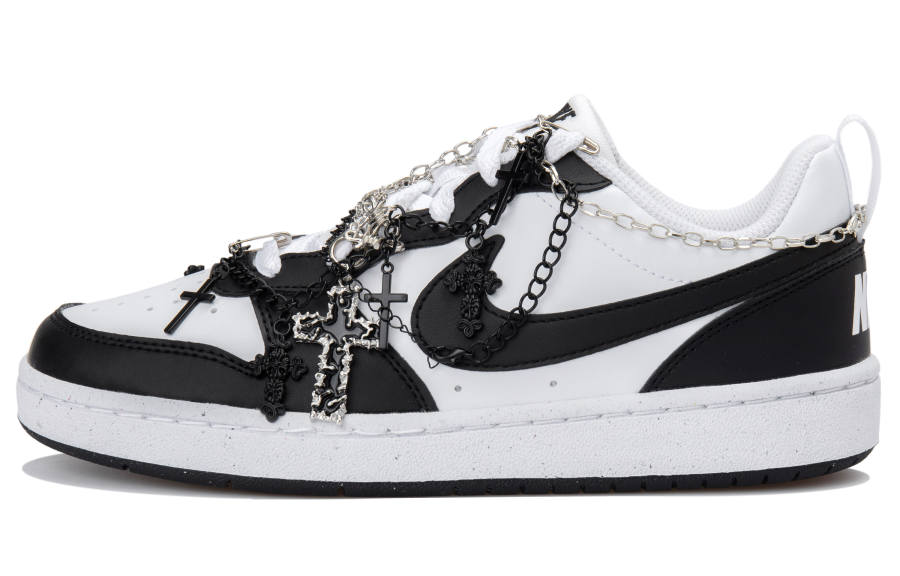 Nike Nike Court Borough LOW RECRAFT Low top Kids' Skateboarding Shoes Black White Teenagers