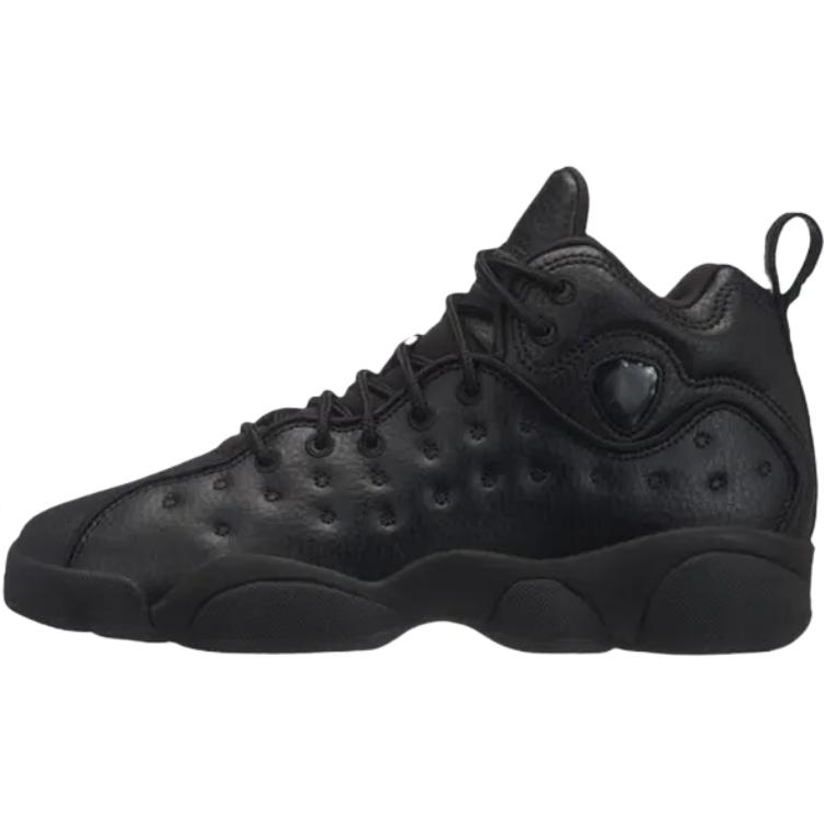 Jordan Jordan Jumpman Team II Leather Cushioning Mid top Children's Basketball Shoes Black Teenagers