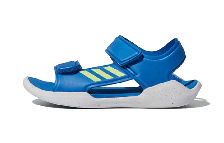 Adidas Adidas RAPIDASWIM Synthetic Leather Comfortable Children's Sandals White Blue Children Aged 3 7 Years Old