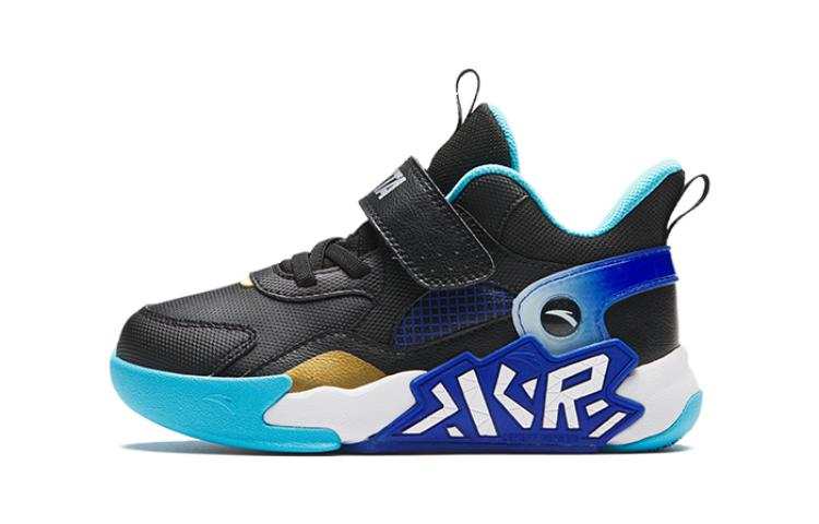 Antakids Cushioning Low top Children's Basketball Shoes Black Blue Silver Children Aged 3 7 Years Old