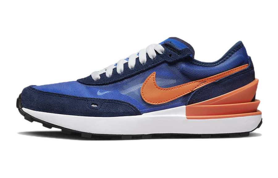 Nike Nike Waffle One Cushioning Slip Resistant Abrasion Resistant Low top Casual Shoes Blue Orange Unisex
