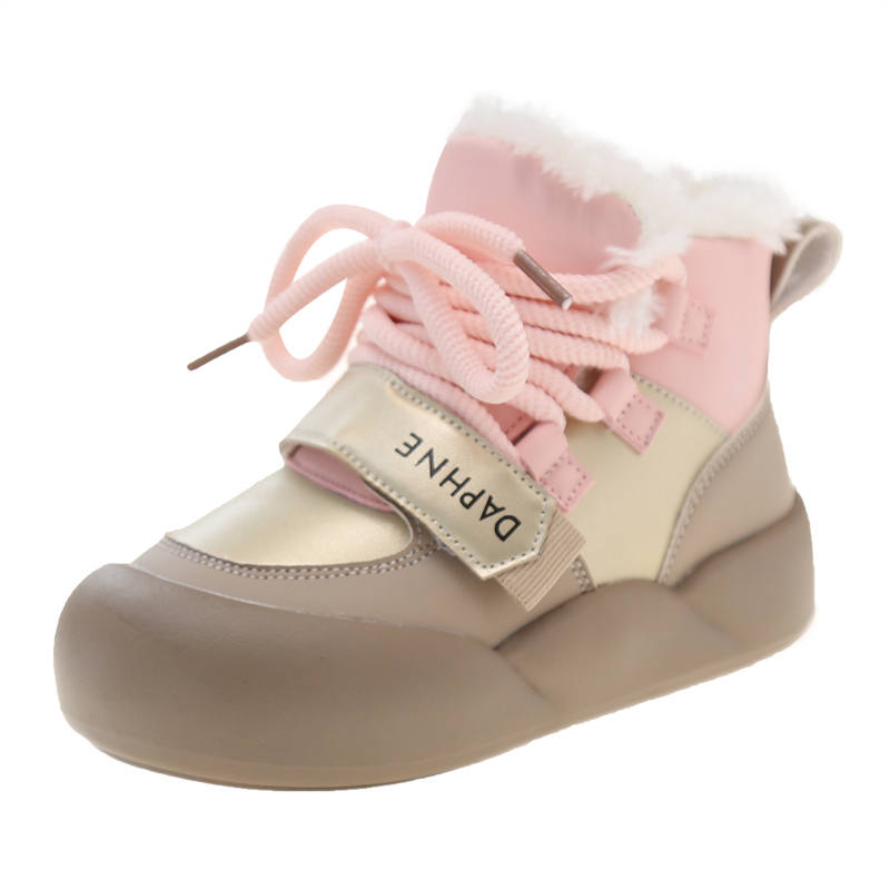 CHAOGONG Fleece Lined Fashion Trend Casual Children's Cotton Shoes Kids'
