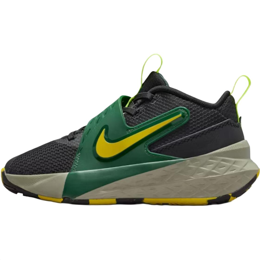 Nike Nike Team Hustle D 12 Cushioning Low top Children's Basketball Shoes Black/Green Kids'