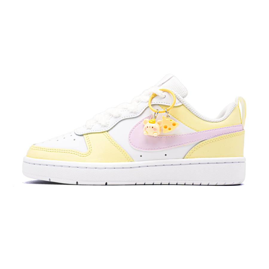 Nike Nike Court Borough Custard Cheese Pie Low 2 Leather Slip Resistant Cushioning Slip Resistant Cushioning Low top