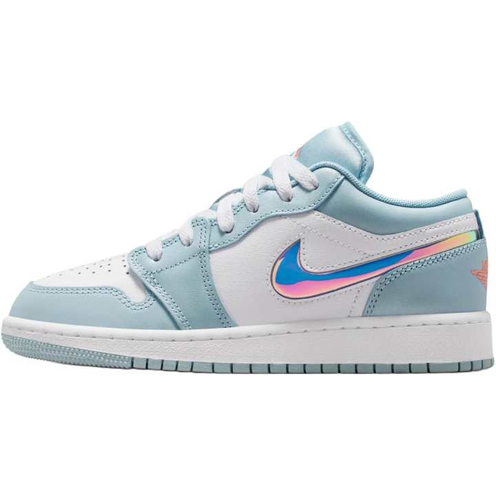 Jordan Jordan 1 Mid top Skateboard Shoes Blue White Unisex