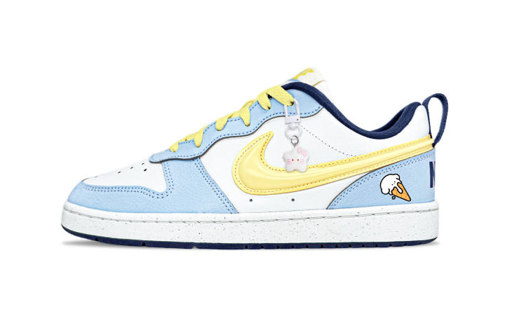 Nike Nike Court Borough Milk Puff Ice Cream Synthetic Leather Slip Resistant Abrasion Resistant Low top