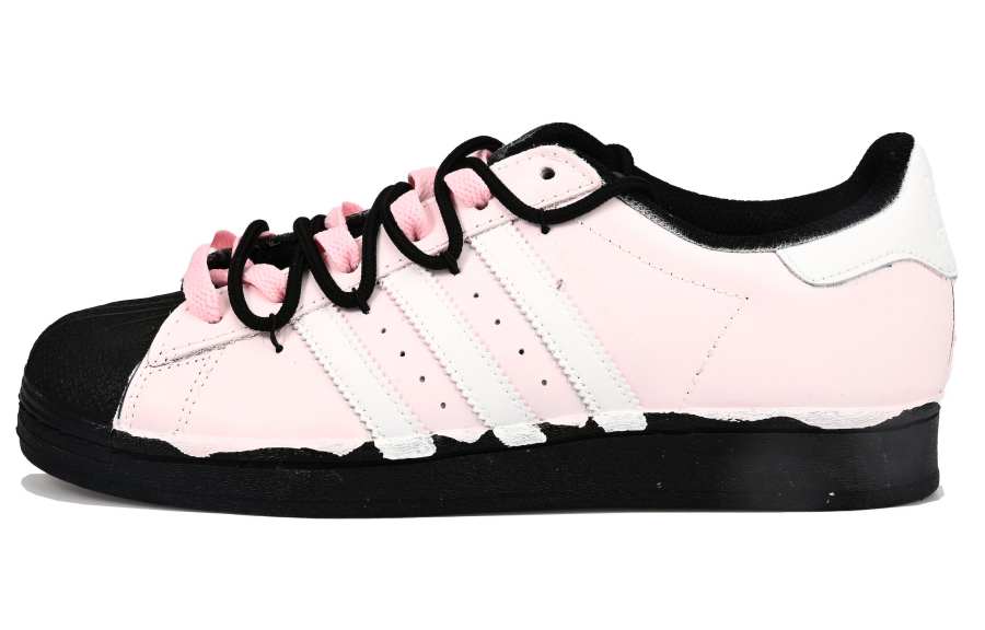 Adidas Originals Superstar 2 Melting Heart Strawberry Vlad Low top Kids' Skateboarding Shoes Pink White Unisex