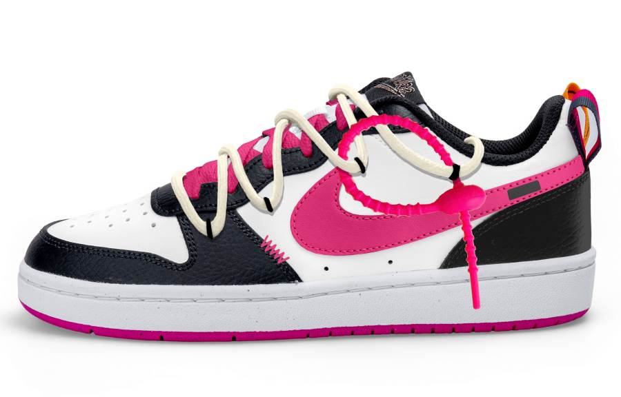Nike Nike Court Borough Low top Kids' Skateboarding Shoes White Black Red Teenagers