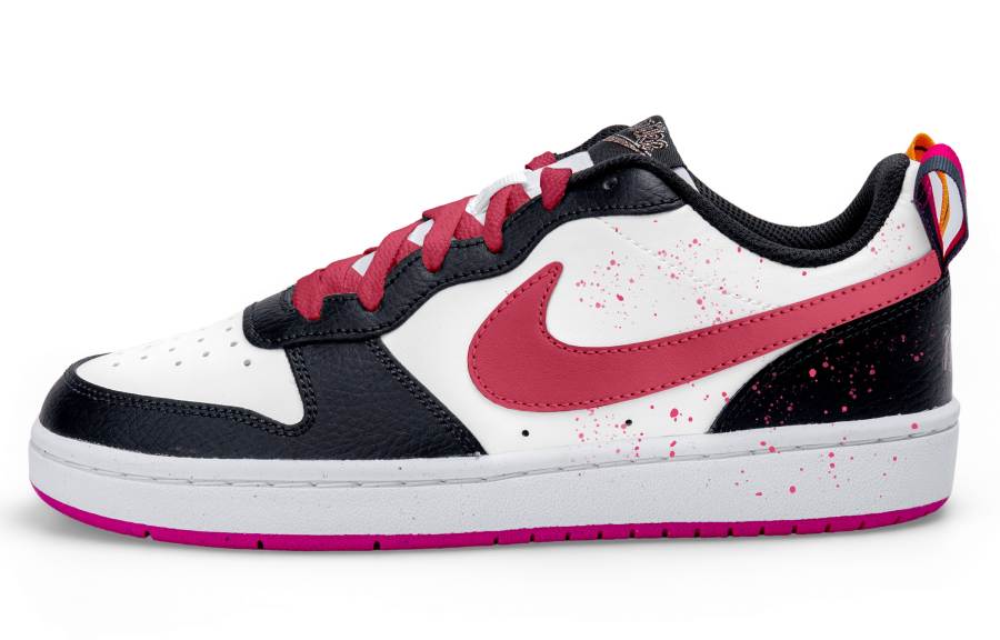 Nike Nike Court Borough Low top Kids' Skateboarding Shoes White Black Red Teenagers