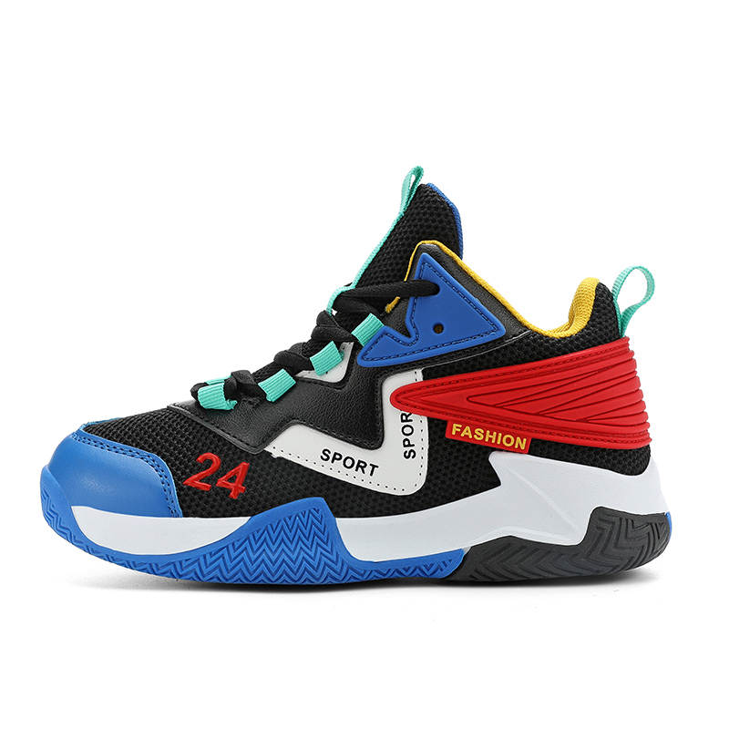 SHIBU Mesh Slip Resistant Abrasion Resistant Slip Resistant Abrasion Resistant Children's Basketball Shoes Kids'