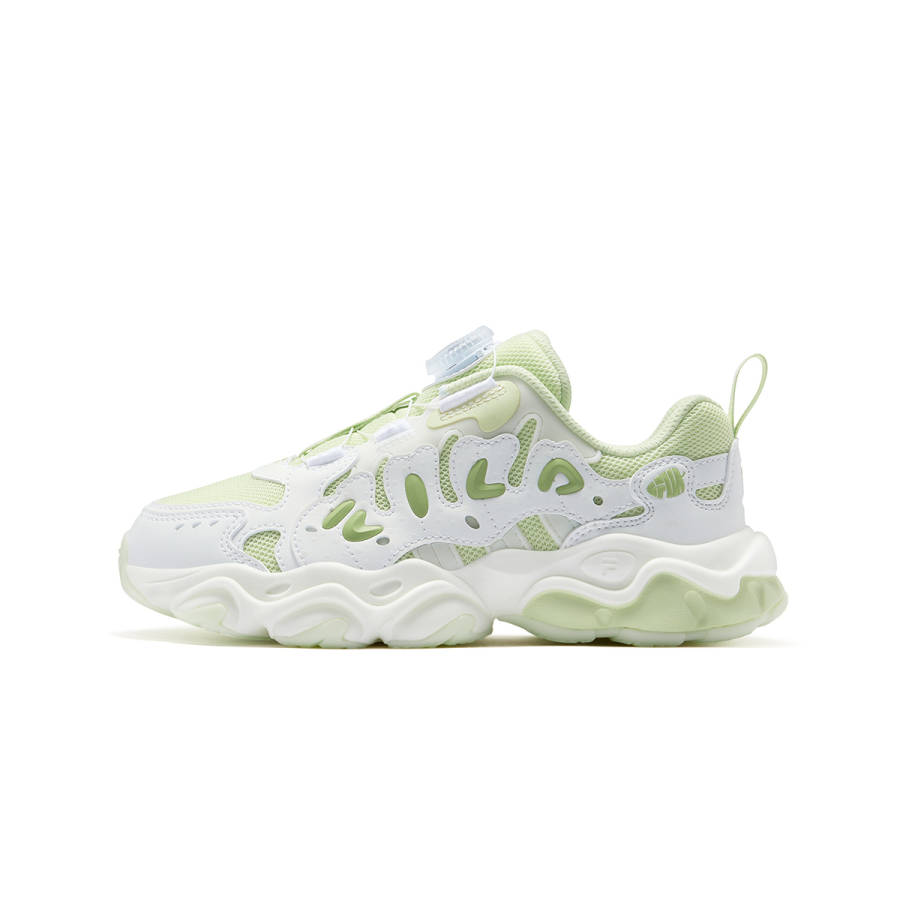 FILA KIDS Classic Culture Lightweight Cushioning Low top Kids' Running Shoes Lime Green/FILA White Teenagers