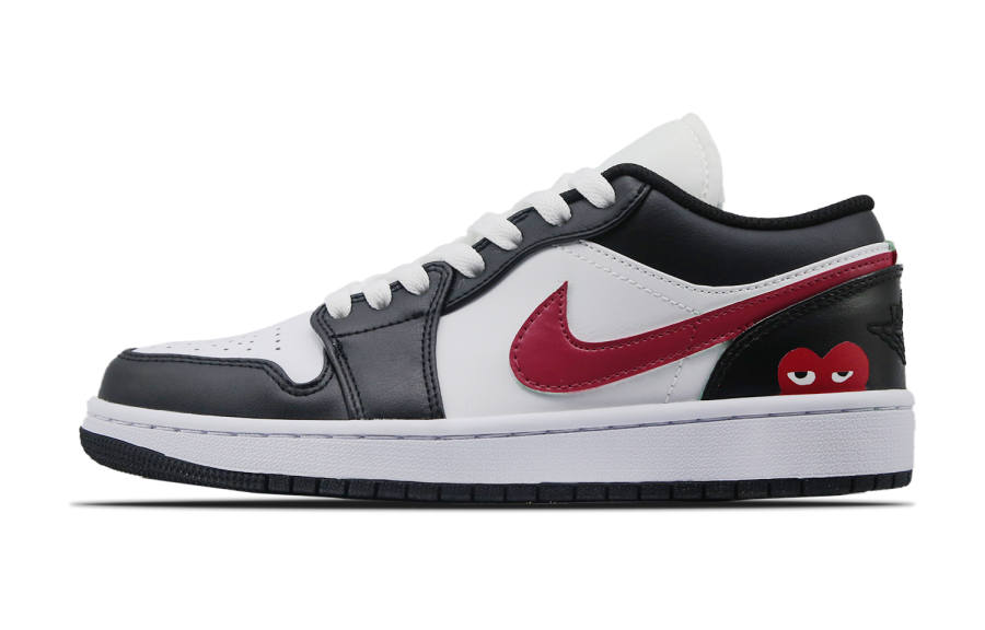 Jordan Jordan Air Jordan 1 Slip Resistant Cushioning Low top Children's Basketball Shoes Black Teenagers