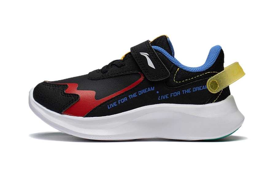 Li-Ning YOUNG Li Ning YOUNG Antelope 2.0 Abrasion Resistant Kids Lifestyle Shoes Black Red Children Aged 3 7 Years Old