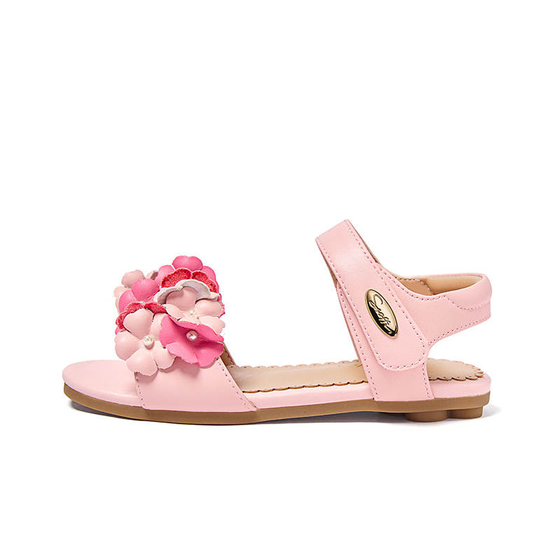 Snoffy Elegant Princess Shoes Hydrangea Children's Sandals Pink White Kids'
