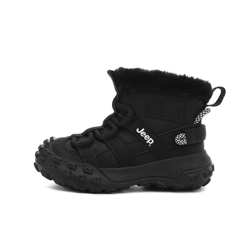 Jeep Thickened And Fleece Lined Winter Thick Cotton Shoes Slip Resistant Anti Kick Abrasion Resistant Thermal High top