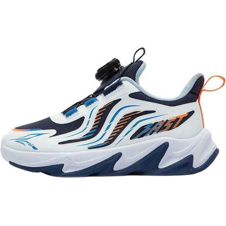 361°KIDS Slip Resistant Abrasion Resistant Low top Kids' Running Shoes 361 Degrees White/Light Prussian Blue