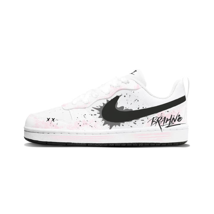 Nike Nike Court Borough Pink Ink Chic Synthetic Leather Slip Resistant Cushioning Abrasion Resistant
