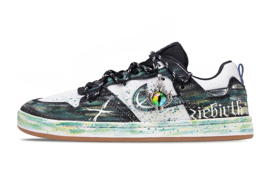 Nike Nike SB Alleyoop Ripple Eye Slip Resistant Abrasion Resistant Low top Kids' Skateboarding Shoes Black Green