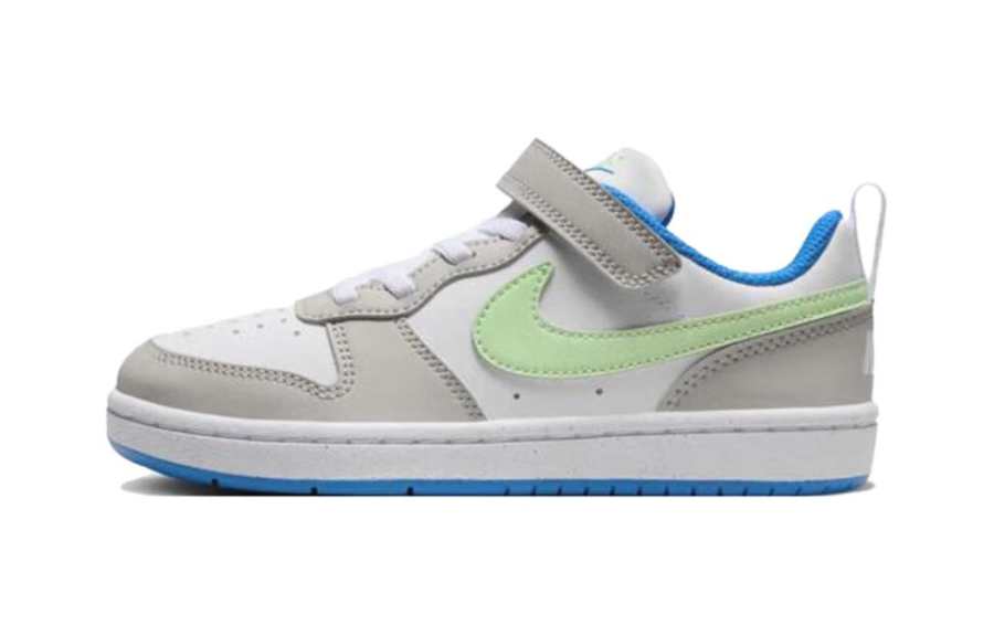 Nike Nike Court Borough GS Low top Kids' Skateboarding Shoes White Gray Green Children Aged 3 7 Years Old