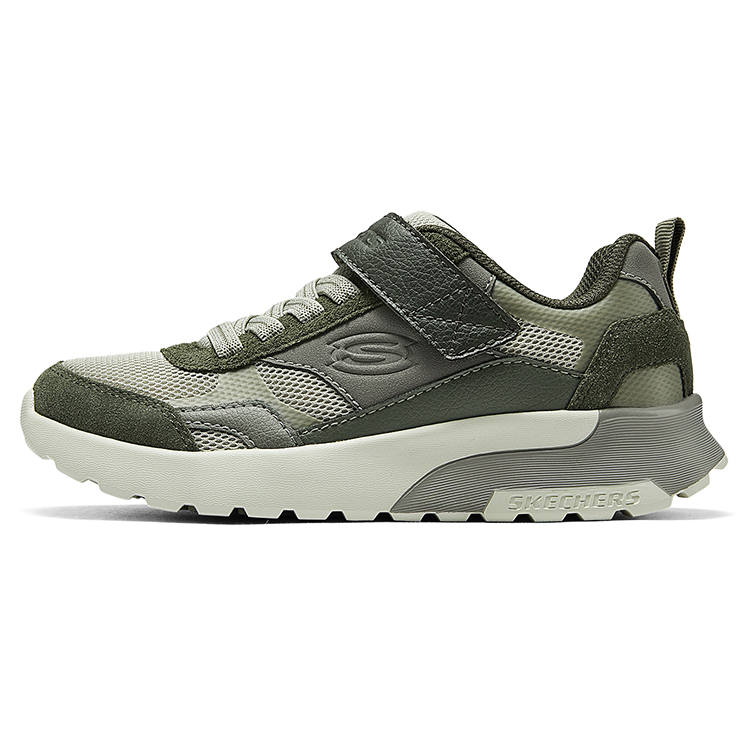 Skechers Kids SKX 225 Anti Kick, Abrasion Resistant, And Breathable Low top Kids' Running Shoes Olive Green Teenagers
