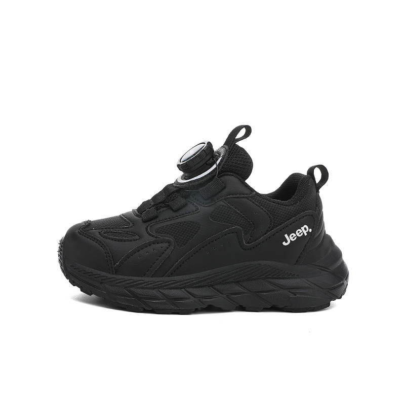 Jeep Darth Vader Lightweight Cushioning Thermal Height Increasing Low top Running Shoes Black Kids'