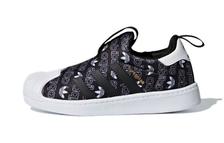 Adidas Originals SUPERSTAR 360 C Leather Casual Abrasion Resistant Low top Skateboard Shoes Black White