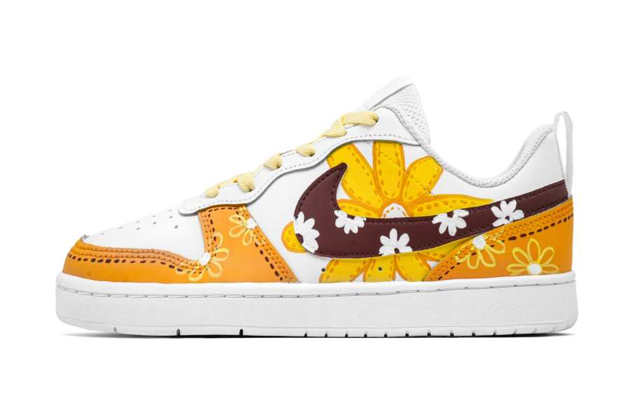Nike Nike Court Borough Flower Sea Bud Sound Leather Slip Resistant Abrasion Resistant Cushioning